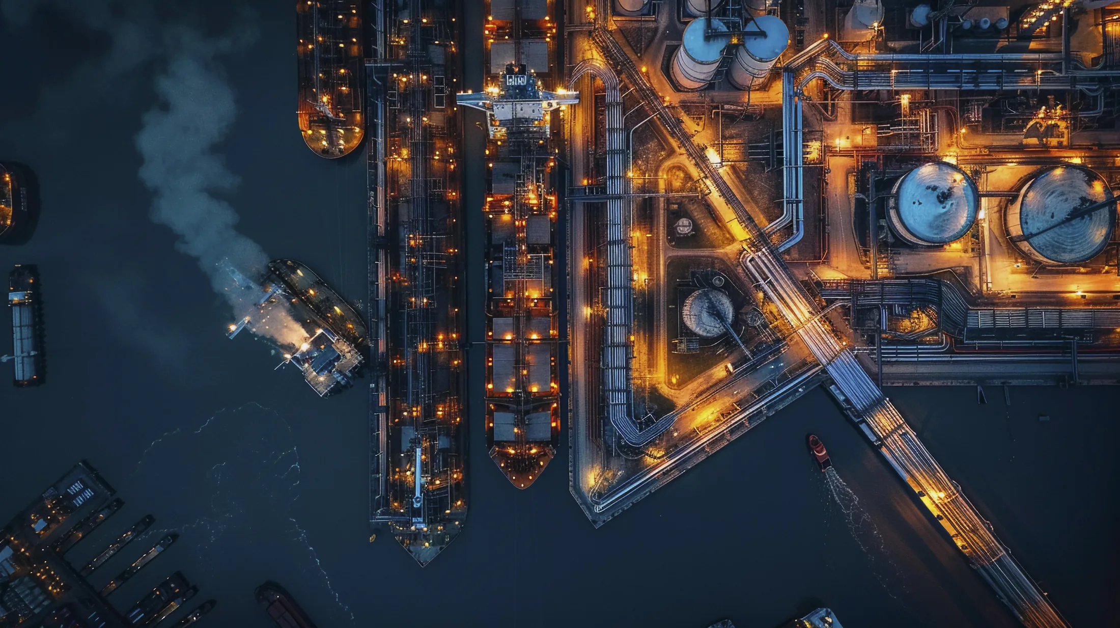 Industrial logistics facility from above